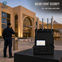 Détecteur de drones portable 900 MHz 2,4 G 5,8 GHz DJI AUTEL FPV WiFi 1-10 km Alarme d'intrusion Sécurité