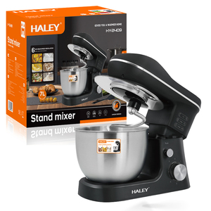 Batteur sur socle électrique Haley 1200w, bol en acier inoxydable <span class=keywords><strong>de</strong></span> 7l, 6 vitesses, pour la pâtisserie, le gâteau, faible bruit, pour les appareils électroménagers <span class=keywords><strong>de</strong></span> <span class=keywords><strong>cuisine</strong></span> - Product Image 1