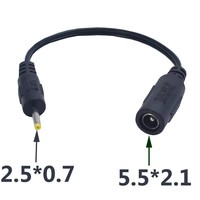 Câble de conversion d'alimentation CC 5,5x2,1 mm Prise femelle CC vers fiche mâle 5,5x2,5 mm 2,5*0,7 3,5x1,35 mm 4,0x1,7 mm Rallonge de connexion