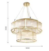 Lustre en cristal G4 pour escalier d'hôtel, solution d'éclairage élégante