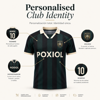 Özel Retro Futbol Forması Klasik Şerit Tasarımlı Unisex Polyester Nefes Alabilen Kısa Kollu Spor Giyim Futbol Üniformaları İspanya