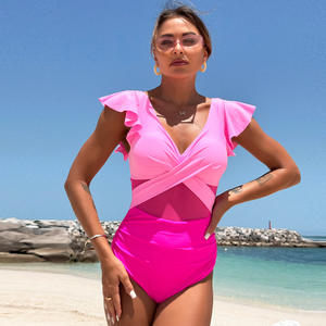 PASUXI Taille Haute Push-Up Soutien-Gorge <span class=keywords><strong>Volant</strong></span> Floral À Volants <span class=keywords><strong>Maillot</strong></span> <span class=keywords><strong>De</strong></span> <span class=keywords><strong>Bain</strong></span> Une Pièce pour Femmes Offre Spéciale XL Taille Grossesse <span class=keywords><strong>Maillot</strong></span> <span class=keywords><strong>De</strong></span> <span class=keywords><strong>Bain</strong></span> - Product Image 6