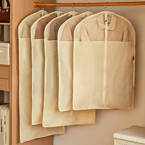 Housse anti-poussière en coton pur épaissi, rectangulaire, 100% coton, pour costumes, manteaux, cintres, rangement de garde-robe, chambre à coucher, salon, voyage - Product Image 3