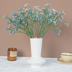 Flor Artificial de Paniculata de Ramas Individuales en Blanco y Azul para Arreglos de Mesa en Bodas - Product Image 2