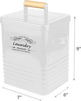 Lot de 2 bacs de rangement en métal pour linge, séchoir, porte-feuilles, porte-lessive, contenant de détergent
