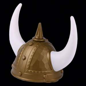 Chapeau de fête d'Halloween pour guerrier romain, pirate, viking avec cornes, écologique, unisexe, adulte, 100% polyester - Product Image 1