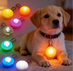 Evcil Hayvanlar İçin Kaybolma Önleyici LED Metal Kolye Su Geçirmez Nem Önleyici Ayarlanabilir Yanıp Sönen Uyarı Lambası Gece Lambası Kediler ve Köpekler İçin Evrensel - Product Image 1