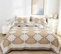 Jeté de lit jacquard en chanvre quatre saisons 230*250 - Design confortable 'Pluie de Ponts Anciens'