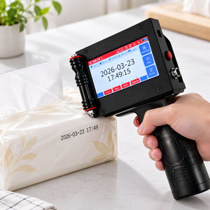 Goedkope, hoogwaardige logo-<span class=keywords><strong>printer</strong></span> met handbediende inkjettechnologie voor het coderen van papierverpakkingen en het markeren van plastic containers - Product Image 1