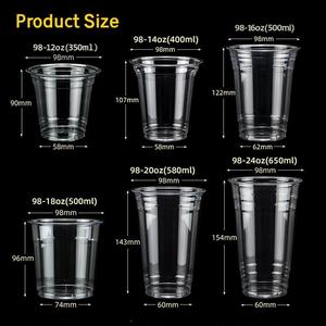 Bán buôn biểu tượng tùy chỉnh rõ ràng dùng một lần 16oz Pet ly nhựa có nắp đậy cho nước giải khát đồ uống lạnh & cà phê đá - Product Image 5