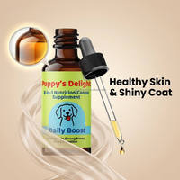 Vitamines liquides pour chiens en gros OEM, 8-en-1, complément nutritionnel pour chiots pour une peau, un pelage, des articulations, des os et une digestion sains, 74 ml