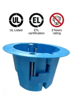 Boîtier de jonction électrique mural non métallique en PVC bleu homologué ETL, IP55, EL, américain, 18 pouces cubes, pour interrupteur et prise, OEM