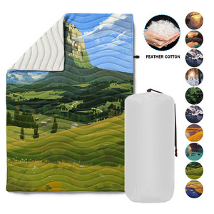 Custom Printed Quilted <b>Blanket</b> Rectangle Waterproof Outdoor <b>Picnic</b> Mat All Seasons Various Colors - Product Image 1