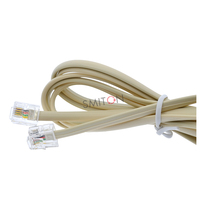 Câbles d'extension téléphoniques intérieurs 6P4C RJ11, câble plat en cuivre avec gaine en PVC