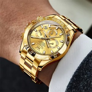 Men Mechanical Wristwatch Gold <b>Automatic</b> <b>Chronograph</b> Luxury Fashion Watch 43mm Round Case Sapphire Crystal Dial 6638 - Product Image 4