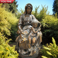 YOUFINE personnalisé église en plein air religieux catholique classique grandeur nature Bronze vierge Statue Notre-Dame de Marie Sculpture