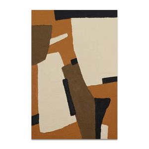 Art mural moderne simple original <span class=keywords><strong>perdu</strong></span> en été brun noir peint à la main texture épaisse huile abstraite salon - Product Image 1