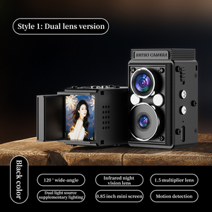 Loa nhỏ hình dạng mini retro phản xạ máy ảnh trẻ em với ống kính góc rộng 120 ° tích hợp đèn flash LED - Product Image 4