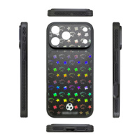 Coque de téléphone laser Football pour iPhone 18 17 16 15 14 Pro Max, motif acrylique irisé anti-rayures pour les passionnés de football