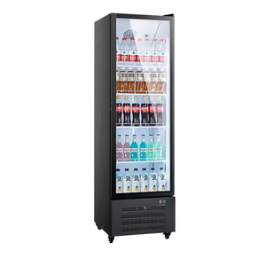 Refrigerador Vertical con Puerta de Vidrio para Bebidas de Tienda de Conveniencia, Sin Escarcha, Enfriamiento Directo por Ventilador, Enfriador de Cerveza y Bebidas - Product Image 1