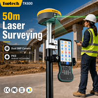 Récepteur GNSS RTK Toptech TK600 avec base laser visuelisée AR et IMU, logiciel Surpad 4.2, contrôleur Android 14, équipement de topographie