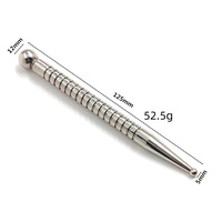 Sonde de réflexologie faciale à double tête en acier inoxydable pour thérapie d'acupuncture des tissus profonds et masseur facial