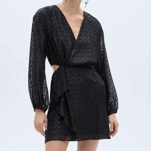 Wisrise-Mini-<span class=keywords><strong>robe</strong></span> à manches longues et bouffantes, avec encolure courte, élégante pour la fête - Product Image 3