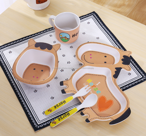 Bandeja de servir dividida, platos para niños, platos de cena para niños, platos de bambú para niños - Product Image 6