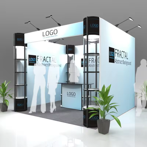 Impresión personalizada 10x10, stand de exhibición de feria comercial, Torre giratoria sin herramientas, configuración rápida, portátil y reutilizable para publicidad de exposiciones - Product Image 3
