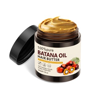 Crème hydratante apaisante pour cheveux secs à l'huile de Batana biologique 100% naturelle, marque propre, vente en gros personnalisée - Product Image 1
