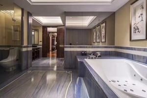 Losa de cuarcita de Calacatta azul brasileña natural <span class=keywords><strong>Dolce</strong></span> <span class=keywords><strong>Vita</strong></span> Carrara Azul Macaubas piedra de cuarcita decoración de encimera de tocador - Product Image 6