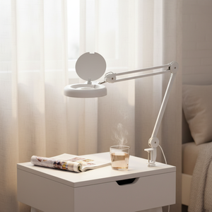 โคมไฟตั้งพื้นแบบแขนปรับได้ ไฟ LED สีขาวเย็น พร้อมแว่นขยายสำหรับอุปกรณ์เสริมความงาม - Product Image 4