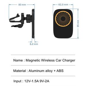 El más nuevo diseño estándar 15W cargador de coche inalámbrico magnético soporte de teléfono de ventilación de aire para iPhone 15 para Xiaomi para <span class=keywords><strong>Samsung</strong></span> - Product Image 4