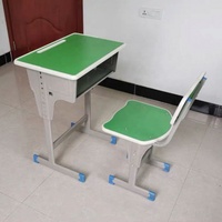 Meubles scolaires pour étudiants, table et banc en métal, design ergonomique moderne, adapté à la chambre à coucher, banc d'apprentissage pour l'école primaire