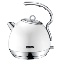 Bouilloire électrique sans fil en acier inoxydable de couleur rose, capacité de 1,8 L, design rétro, utilisation domestique, arrêt automatique, 360°