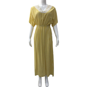 Robe longue à taille haute pour femme, vêtement en rayonne jaune, doux, vente en gros directement à l'usine, collection d'été - Product Image 1