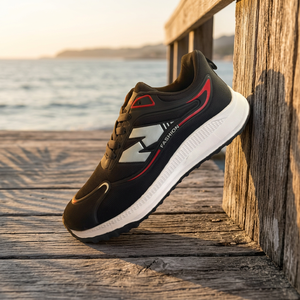 Zapatillas Deportivas Negras de PU Unisex con Cordones, Calzado Casual para Caminar y Entrenar, Envío Aleatorio, Talla L - Product Image 3