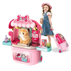 ชุดของเล่นสัตวแพทย์ดูแลแมวให้อาหารสัตว์เลี้ยงกระเป๋าเดินทางทางการแพทย์สำหรับเด็ก - Product Image 1