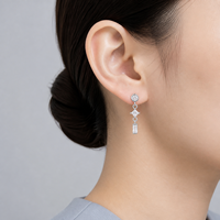 Boucles d'oreilles pendantes Muweike en argent sterling 925 vermeil avec zircon, motif étoile, élégantes pour femme, bijoux raffinés