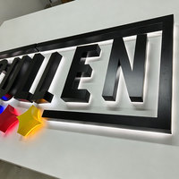 Letrero Comercial para Tienda, Letrero LED Personalizado con Logotipo, Letreros 3D Retroiluminados para Pared, Letras con Luz LED