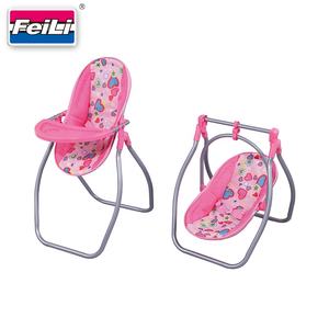 Juego de Silla Alta y Columpio para Muñecas 3 en 1 Fei Li, Convertible en Silla Alta para Muñecas Bebé, Columpio para Muñecas, Cuna de Juguete - Product Image 3