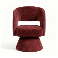 CARLFORD Fauteuil Simple Moderne Minimaliste Design Rouge Chaise de Loisirs Pivotante pour Salon Chambre Durable-pour Appartements Hôtels