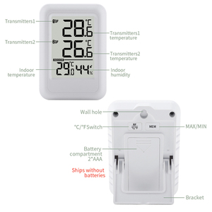 Mini termostato Digital para el hogar inteligente, higrómetro de plástico con control de temperatura electrónico negro de cerámica de bambú para uso doméstico - Product Image 4