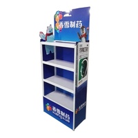Dernier design d'intérieur pour pharmacie magasin personnalisé pharmacie présentoir au sol en métal sur pied support