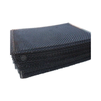 Maille de fil métallique ondulée en acier au manganèse 65, noire, à armure simple et pliable, pour tamis vibrant pour le sable et la pierre dans l'exploitation minière