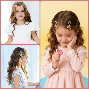 Barrettes à <span class=keywords><strong>cheveux</strong></span> <span class=keywords><strong>pour</strong></span> enfants, motifs animaux de dessin animé et fruits, barrettes à <span class=keywords><strong>cheveux</strong></span> à paillettes en forme de goutte d'eau, accessoires mignons <span class=keywords><strong>pour</strong></span> les petites filles - Product Image 6
