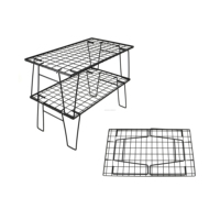 Table de camping pliable multifonctionnelle noire, table d'extérieur, table en métal