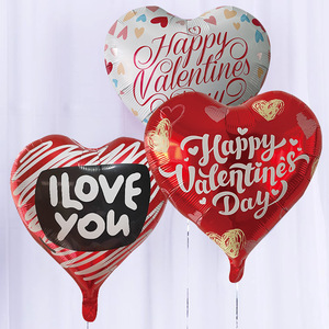 Globos de Corazón Metalizados de San Valentín de 18 Pulgadas, Impresos, Románticos, para Decoración de Fiestas del Día de San Valentín, Venta al Por Mayor - Product Image 3