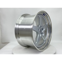 Nuevas llantas Geruida Hyper Silver pulidas de cinco radios, forjadas en aleación de aluminio 6061 T6, prensadas a 12000T, con certificación TUV JWL S4-00029, personalizadas de 18-24 pulgadas.