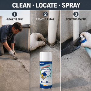 Spray Sigillante Impermeabilizzante a Rapida Asciugatura per Riparazione di Perdite in Tubi e Tetti, Sigillante per Crepe e Fughe, Rivestimento Impermeabile - Product Image 3